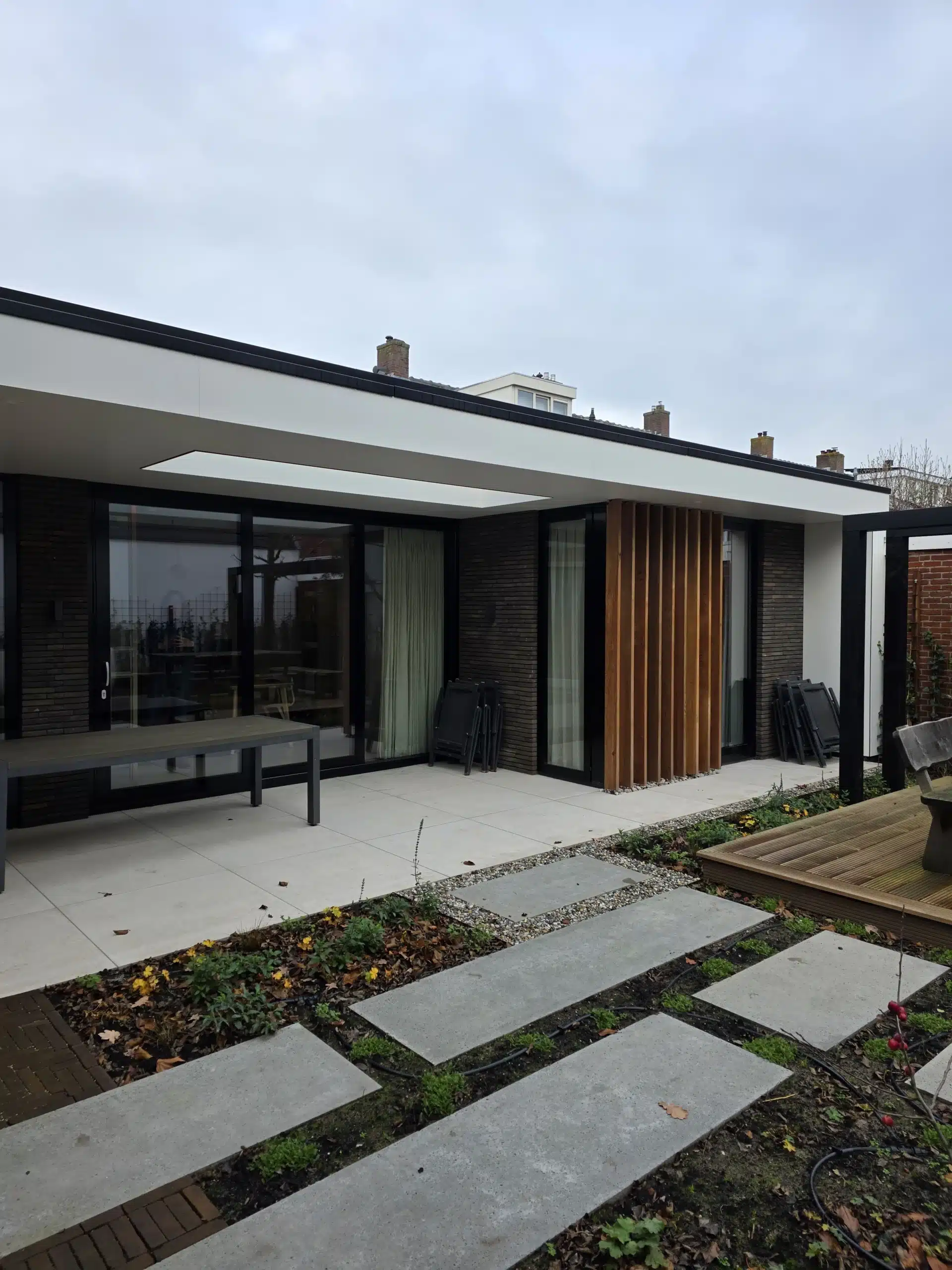 Detailfoto van de uitbouw in Zwolle.